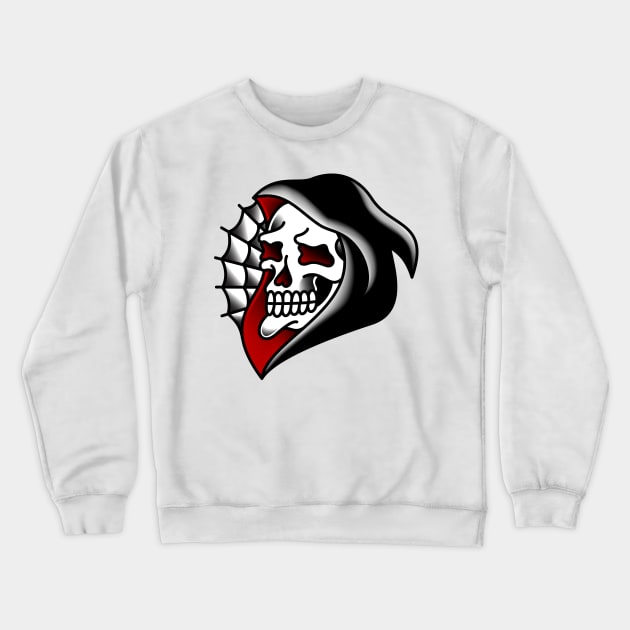 Grim Reaper Skull Crewneck Sweatshirt by OldSalt